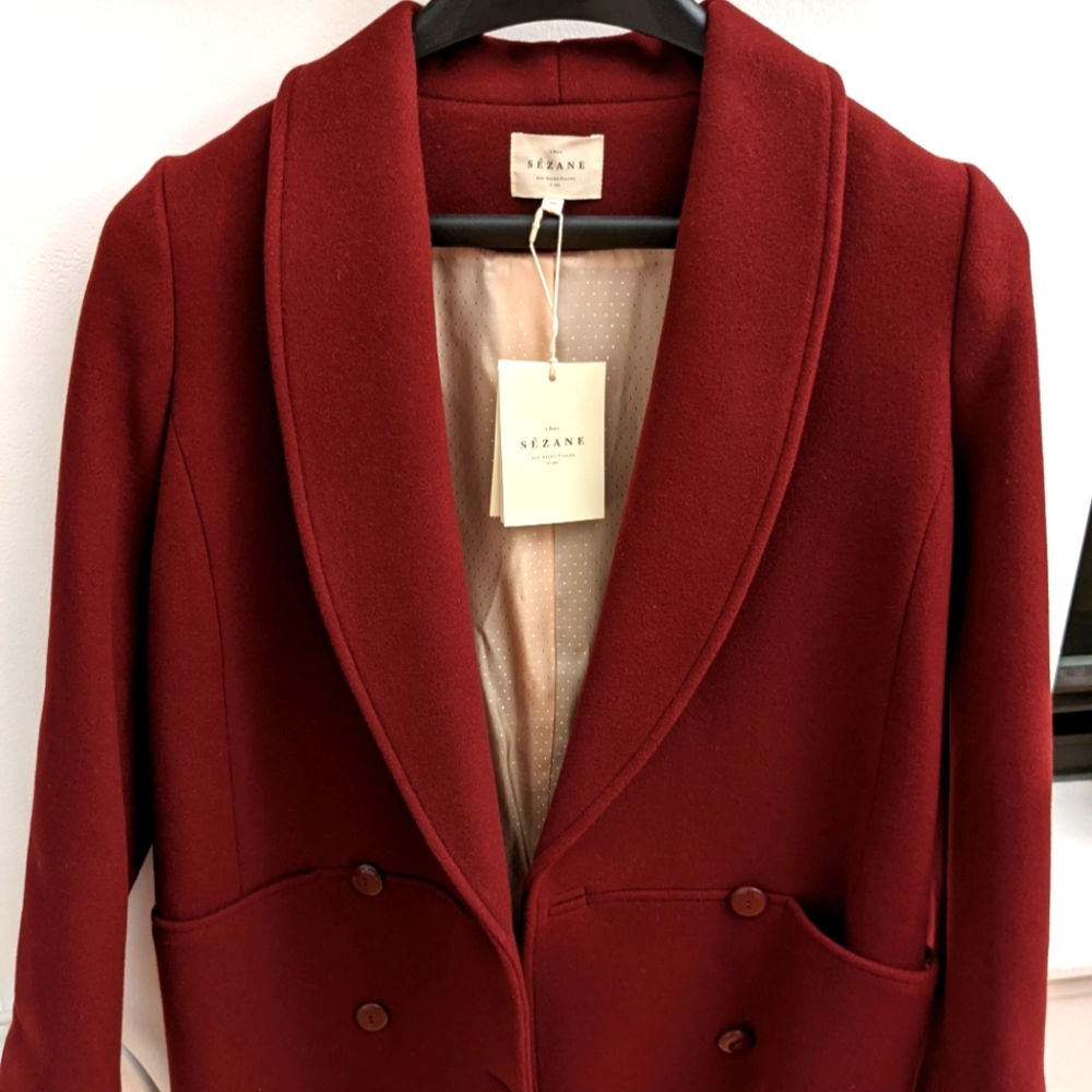 NWT Sezane James Coat sz 36